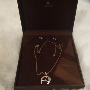 Etienne Aigner Jewelry Rose Gold Authentic Necklace And Earrings Poshmark